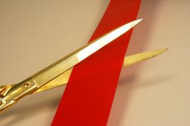 ribbon cutting post